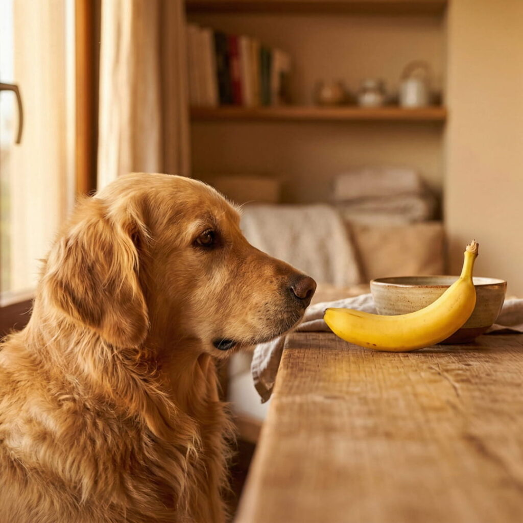 Los perros pueden comer plátano en pequeñas cantidades como snack natural