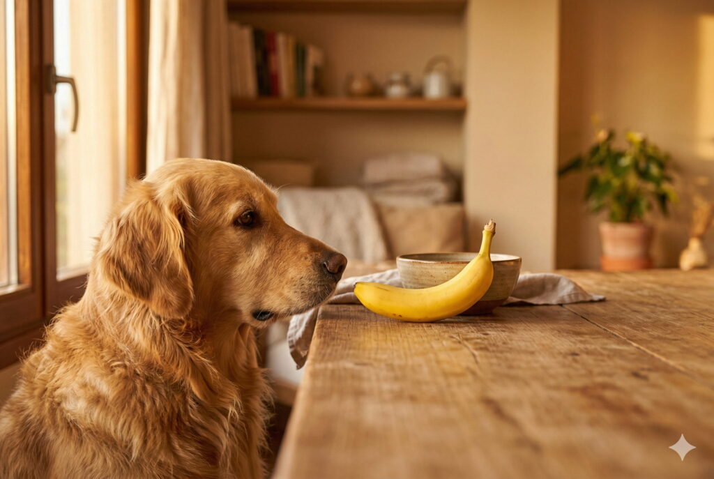 Los perros pueden comer plátano en pequeñas cantidades como snack natural